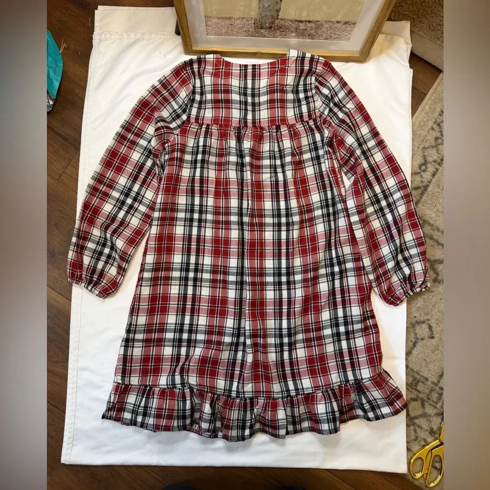 Girls Disney size 11/12 Mickey flannel red plaid nightgown - Picture 4 of 7